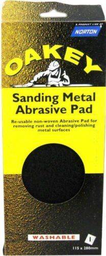 OAKEY Sanding Metal Abrasive Pad Re-usable Rust remove Cleaning Polishing Metal