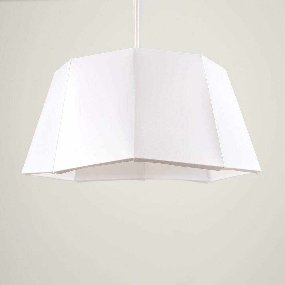 Modern Large Tapered White Geometric Design Ceiling Pendant Light Shade