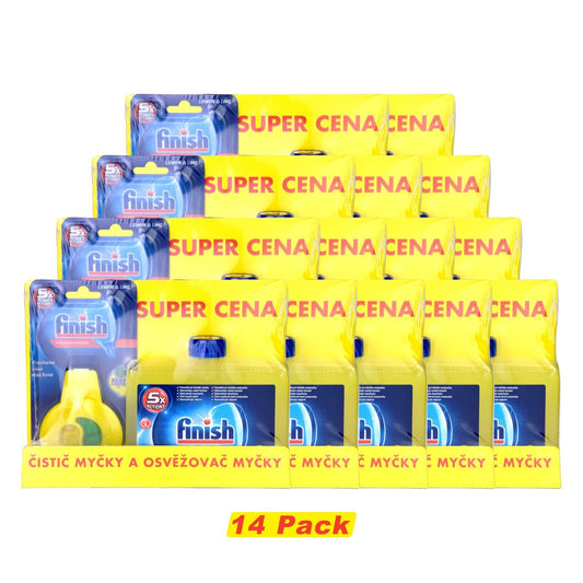 14x Finish Dishwasher Freshener & Cleaner Multi-Pack Lemon Cleaner & Freshener