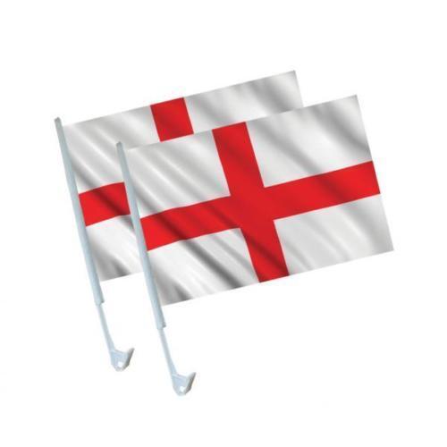 2x St Georges England Hand Waving Flags Football Rugby Olympics Sport Event