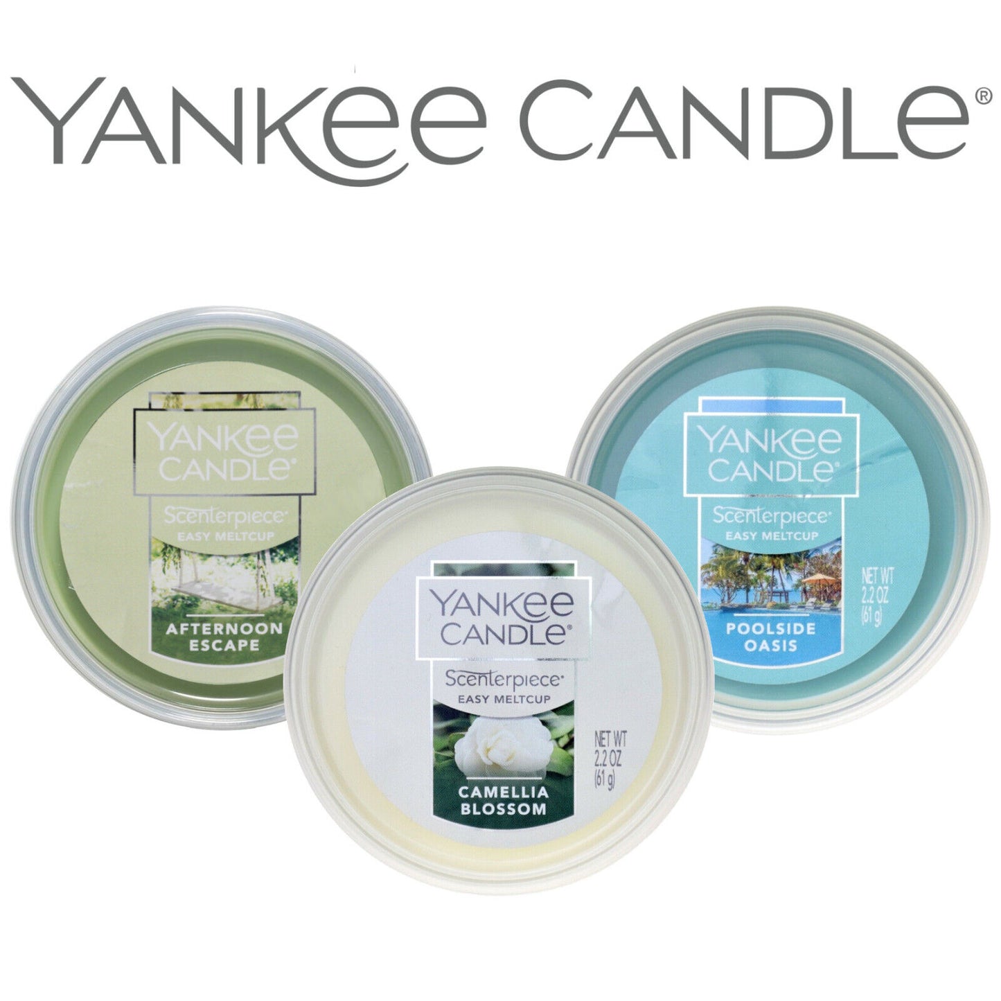 3x Yankee Candle Scenterpiece Fragrance MeltCup Wax Melts (3 Fragrances)