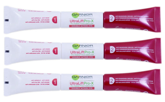 3x Garnier Ultra Lift Pro - X Double Action Eye care  2x5ml Without Box