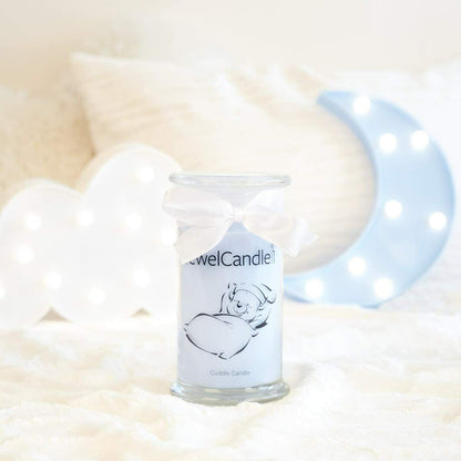 Jewelcandle Cuddle Scented Big Glass Candle with Surprise Stainless Sliver Ring
