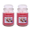 2x Starlytes Apple Cinnamon Luxury Scented Candle 510g 125hr Burn Time