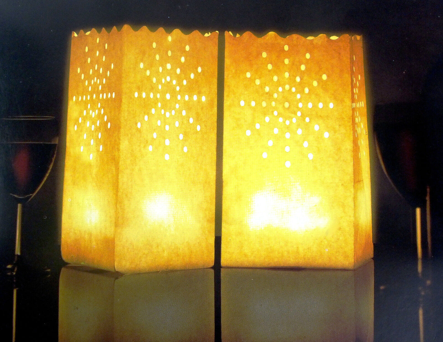 10x Hand Crafted Candle Lantern Luminary Paper Bags Weddings Parties Birthdays