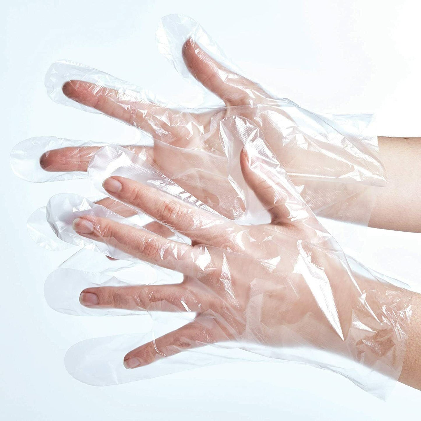 3 X Spontex Essential Gloves 200 Disposable Transparent Latex/Powder Free