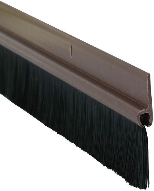 7X BRUSH STRIP DRAUGHT EXCLUDER BROWN PVC 838MM