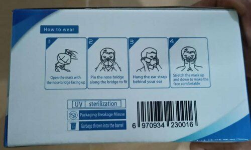 25 Pack FFP2 Equivalent Civil Protective Mask Anti-Virus Anti-Fog Anti-Dust