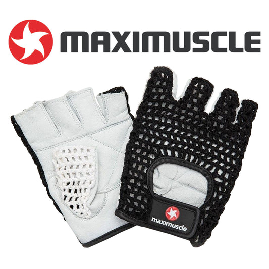 Pair of Maxi-Muscle Gym Workout Fitness Net Training Gloves (Sizes: S/M or L/XL)