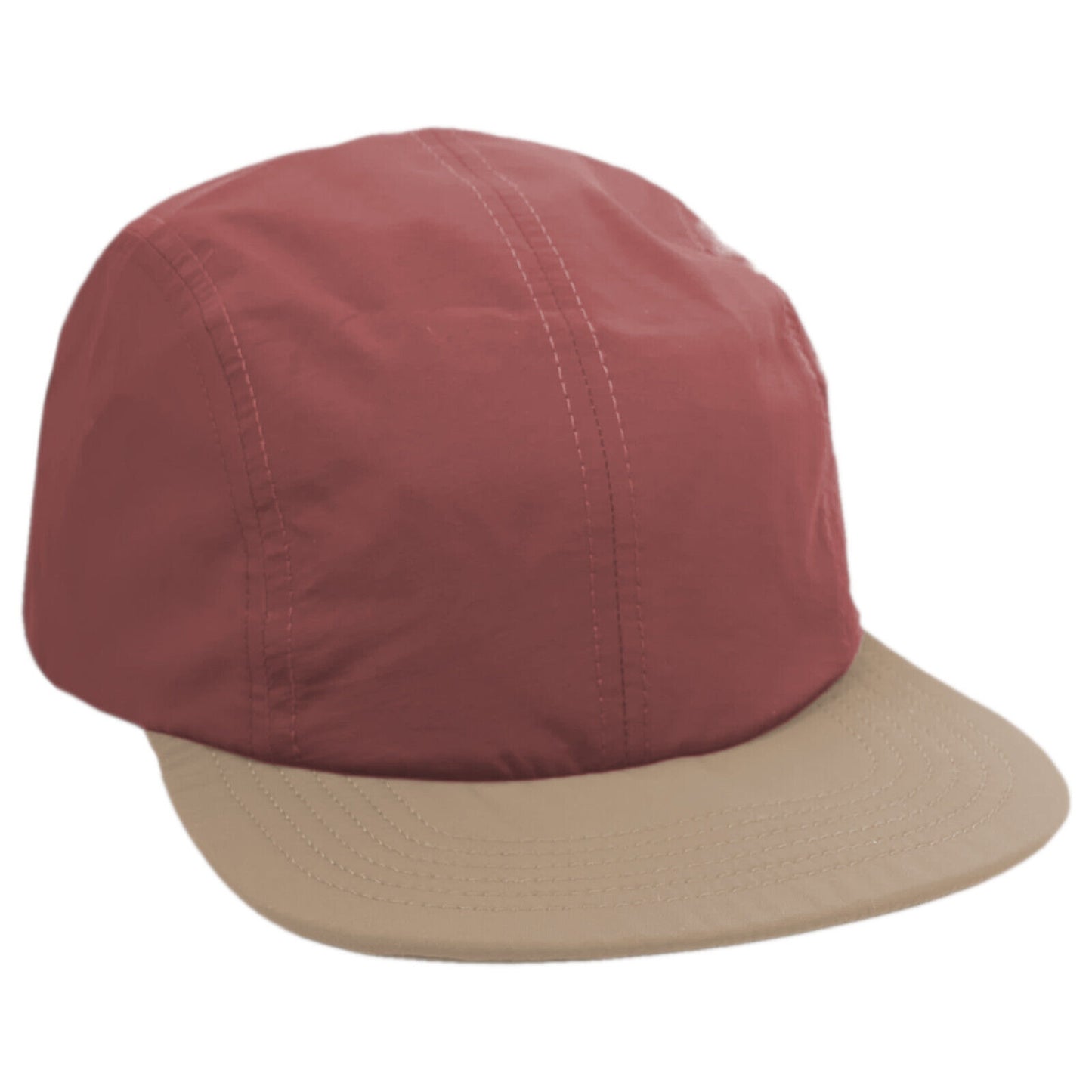 Mens Womens 100% Cotton Two Tone Brown Crown & Tan Peak Sports Cap Summer