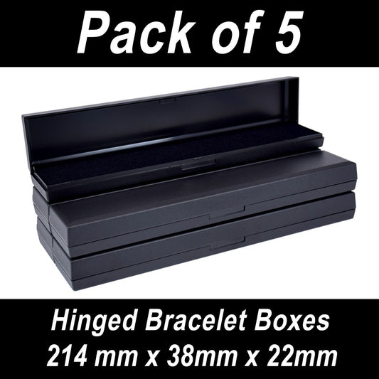 5 Hinged Bracelet Jewellery Gift Boxes For Pendant Necklace Bracelet Foam Padded