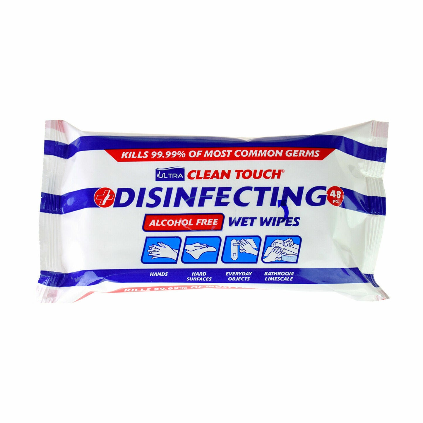18 x PACKS OF DISINFECTING WET WIPES FOR SURFACES AND HANDS (48 SHEETS PER PACK)