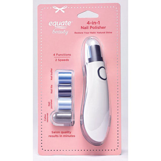 Equate Beauty 4 in 1 Nail Polisher Smooth Polish & Shine Remove Ridges Nail File