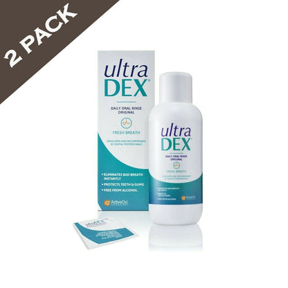 UltraDEX Daily Oral Rinse Original Mouthwash Fresh Breath 500ml x 2 Pack