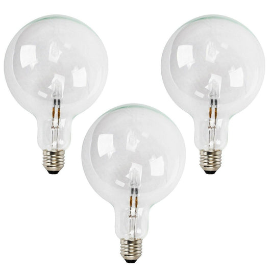 3x MiniSun 42w ES GLS Clear Globe Energy Saving Eco Halogen Light Bulb