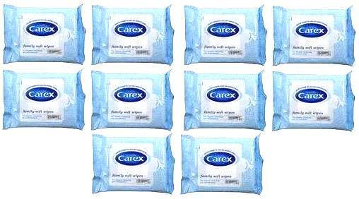 10X Cussons Carex  New Family Moisturising Soft wipes