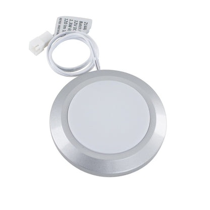 2w LED Silver Frosted Flush Round Ceiling Downlight Caravan/Campervan 12v 6500K