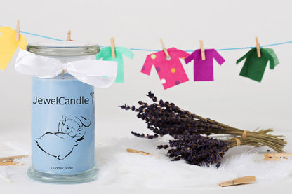 Jewel Candle Cuddle Scented Big Glass with Stainless Sliver Bracelet