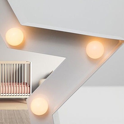 Modern Decorative LED Battery Operated Illuminated Star Design Mirror Light