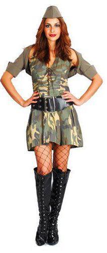 Best Dressed Sexy Adult  Army Girl Costume One Size Fits All