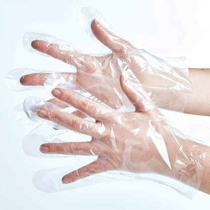 6 X Spontex Essential 200 Disposable Gloves Transparent Latex Powder Free