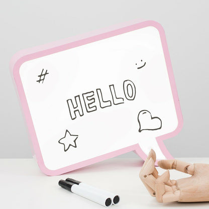 MiniSun LED Battery Operated Pink Speech Bubble Design Light Up Message Board