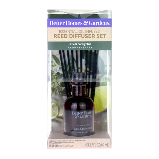 Better Homes & Gardens Lime & Eucalyptus Essential Oil Rattan Reed Diffuser 80ml
