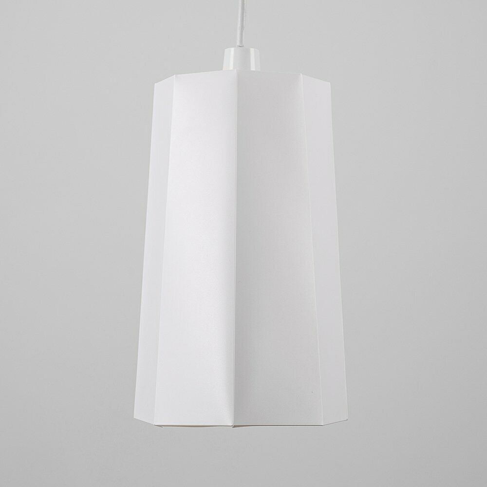 Modern Tall White Tapered Geometric Design Ceiling Pendant Light Shade