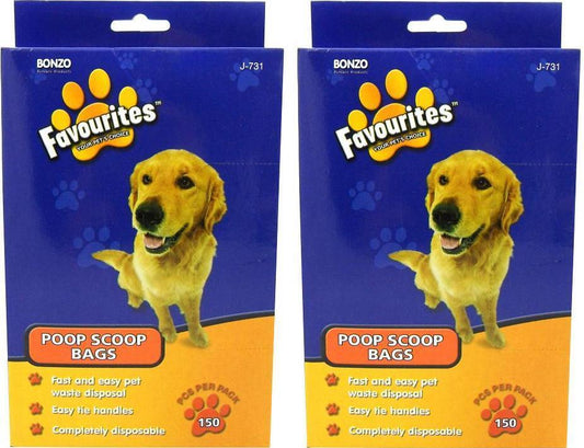 2 x 150 Bonzo  Poop Scoop Bags For Dogs