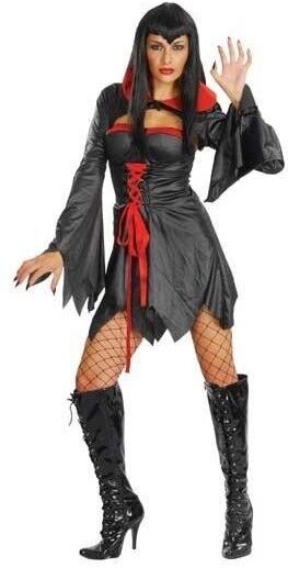 Sexy Womans Sassy Vampiress Halloween Female Costume One Size Fits All