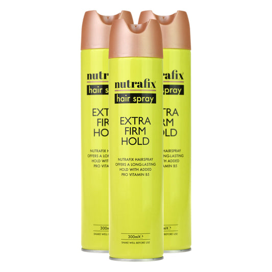 3x Nutrafix Extra Firm Hold Hairspray (300ml)