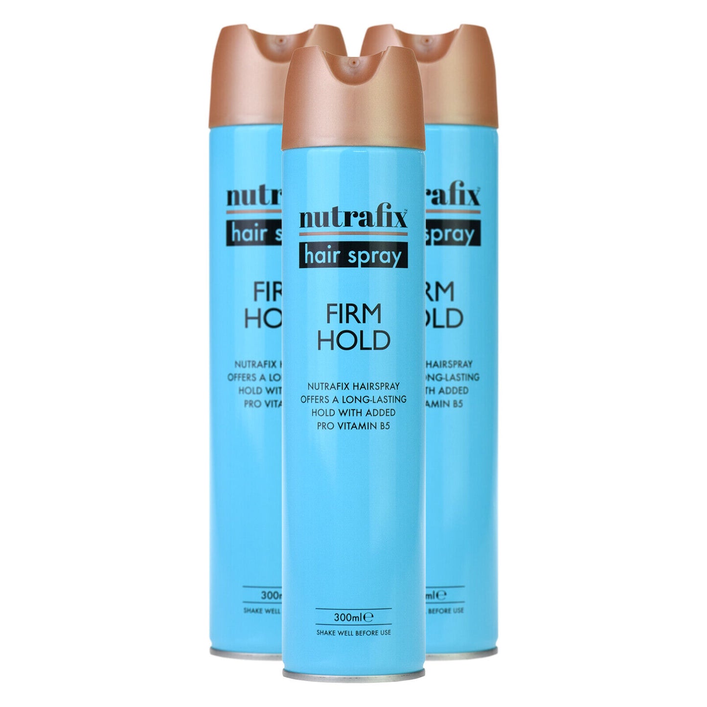 3x Nutrafix Firm Hold Hairspray (300ml)