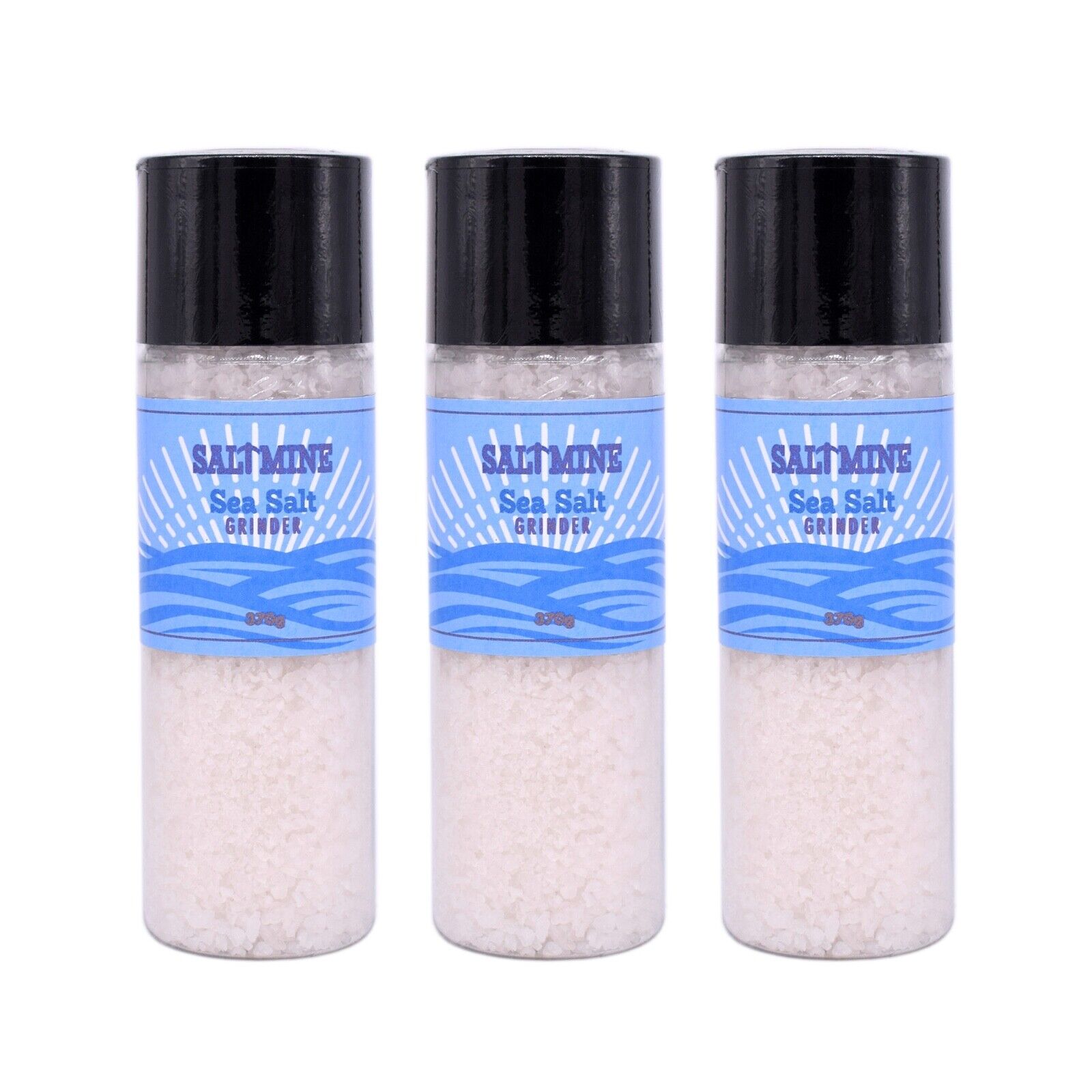 3x Saltmine Sea Salt Grinder 370g