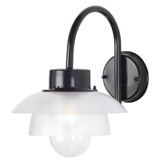 1 Light Outdoor Wall Light Finish: Black