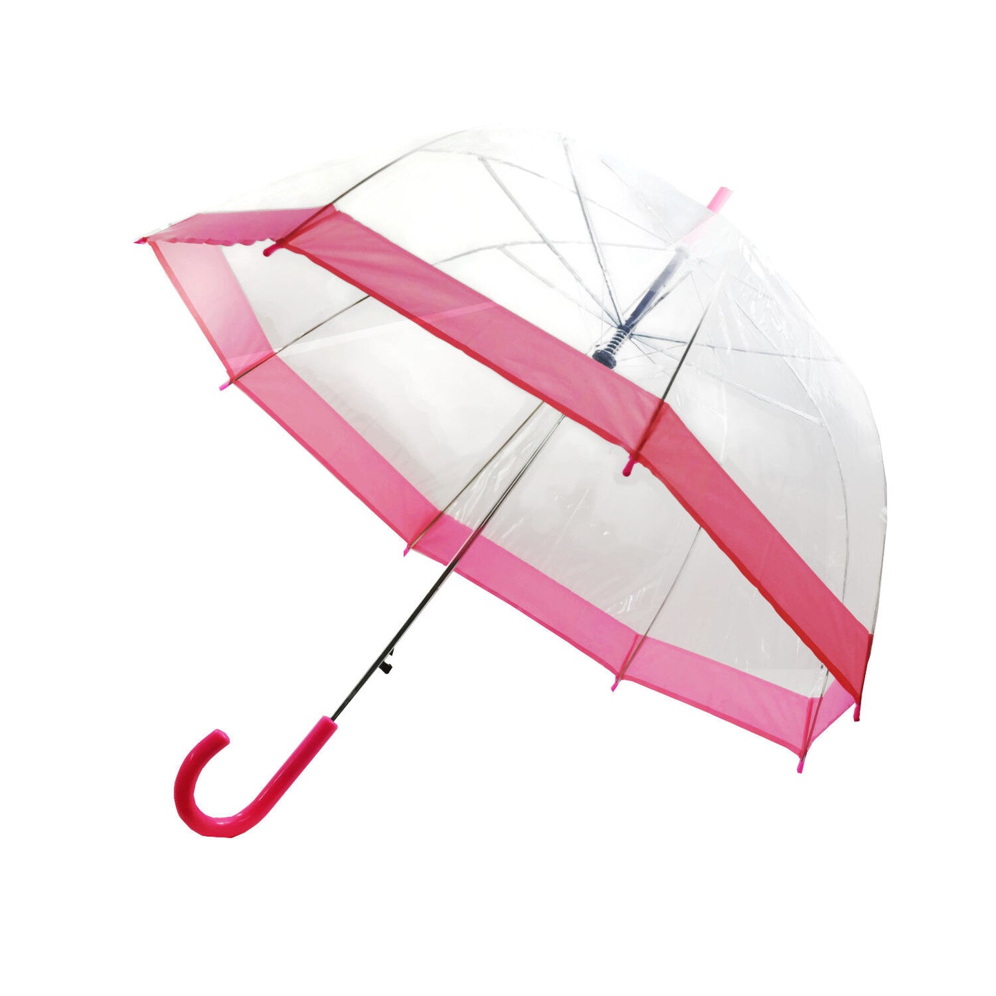 4x Transparent Best Line Umbrellas Wind Resistant- Luminous Pink