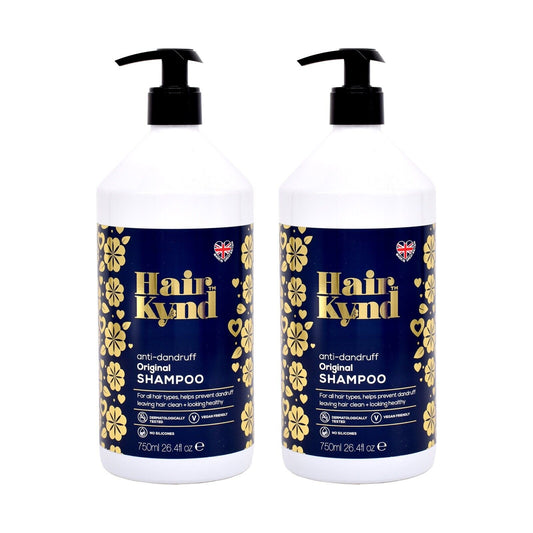 2x HairKynd Anti-Dandruff Original Shampoo 750ml