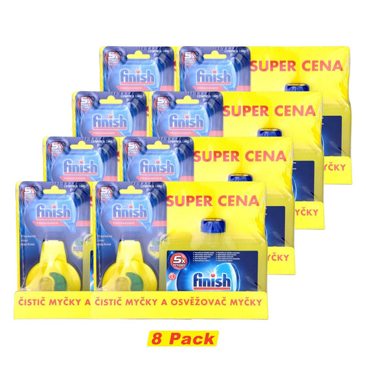 8x Finish Dishwasher Freshener & Cleaner Multi-Pack Lemon Cleaner & Freshener