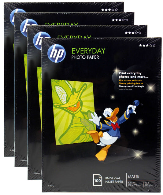 HP Everyday Matte Photo Paper 400 Sheets 8.5 x 11” 125gsm (C7007A)