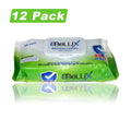 12 PACKS BELUX ANTIBACTERIAL WET WIPES KILLS 99.9% OF GERMS (72 WIPES PER PACK)