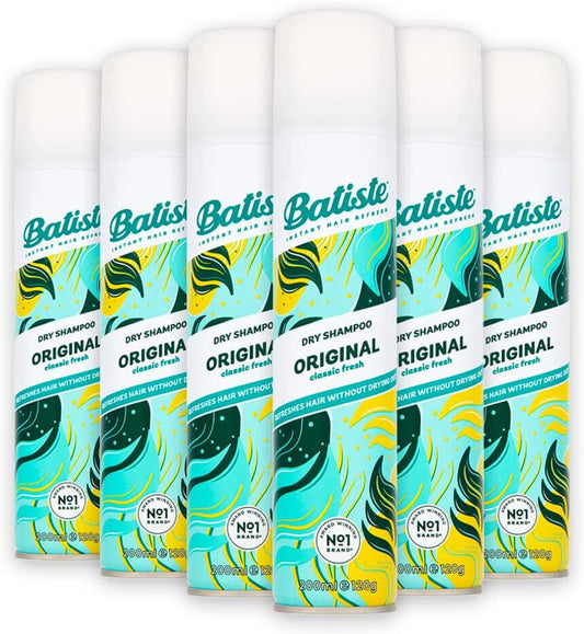 6x Batiste Dry Shampoo Original 200ml Classic - Fresh & Clean Fragrance