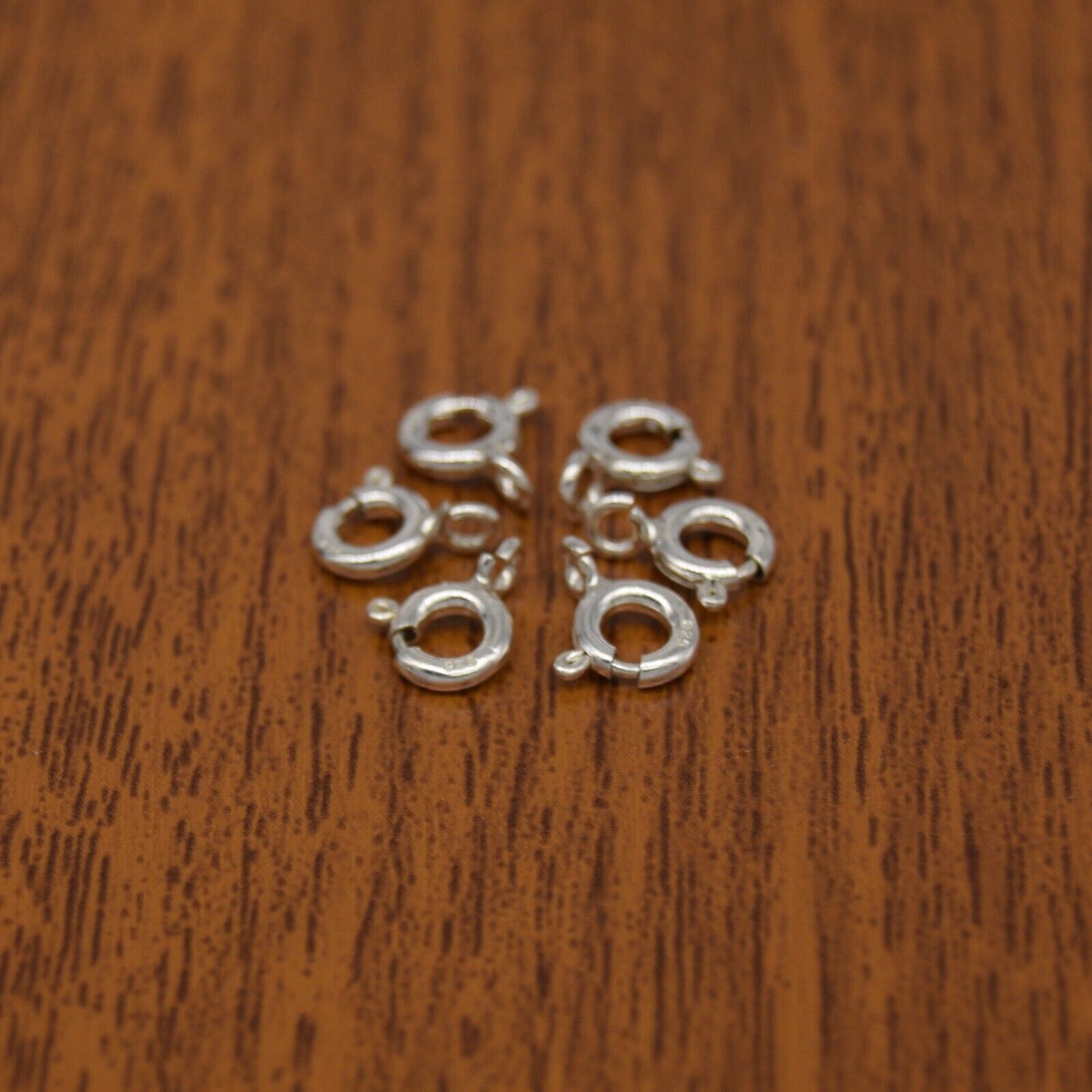 6x Genuine 925 Sterling Silver Bolt Ring Clasp Necklace Chain Repair Open 5mm