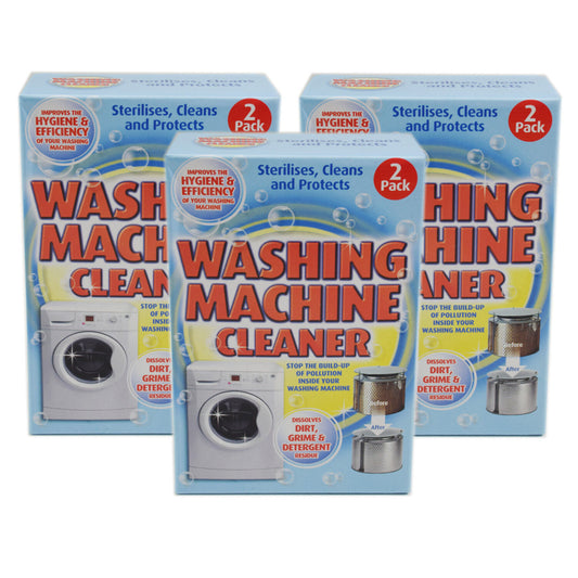 3x Washing Machine Cleaner - Steralises, Cleans & Protects (6 Cleans)