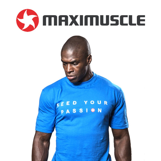 Maxi Muscle T-Shirt Feed your Passion Blue  Extra Large