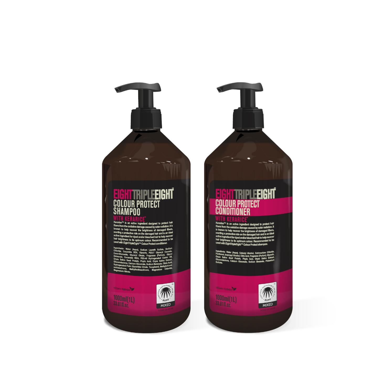 EightTripleEight Colour Protect With Kerarice Set- 1L Shampoo & 1L Conditioner