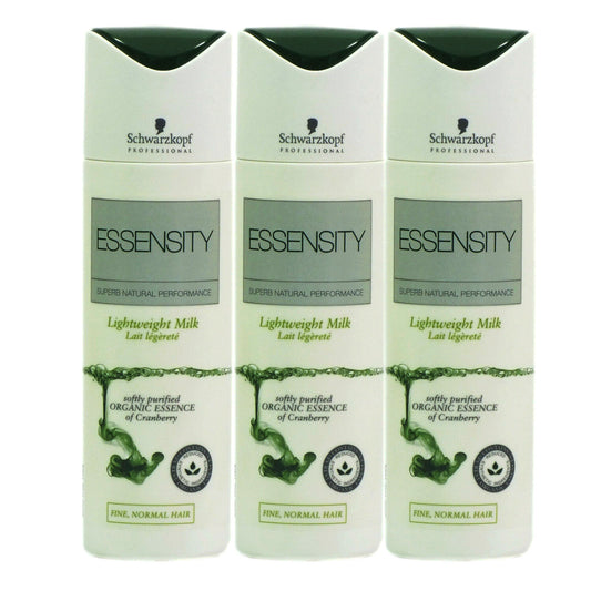 3x Schwarzkopf Essensity Lightweight Milk Fine Normal Hair 200ml