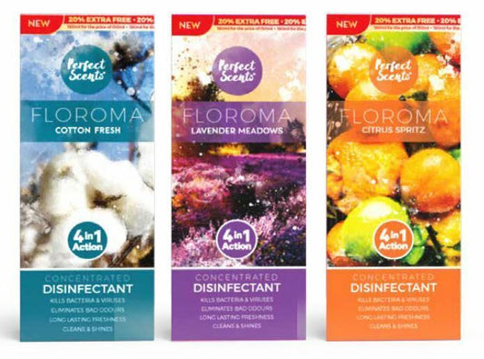 3 Perfect Scents Floroma Concentrated Disinfectant Cotton-Citrus-Lavender 180ml