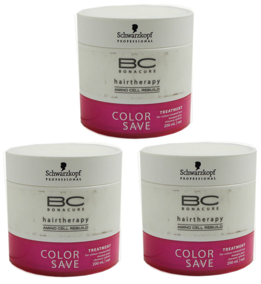 3x Schwarzkopf Bonacure Color Save Treatment Rinse Out 200ml