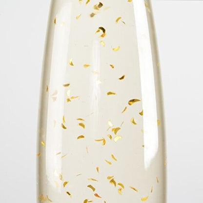 Large Novelty Retro Sensory Motion Rocket Glitter Lamp in a Gold Finish - 50cm