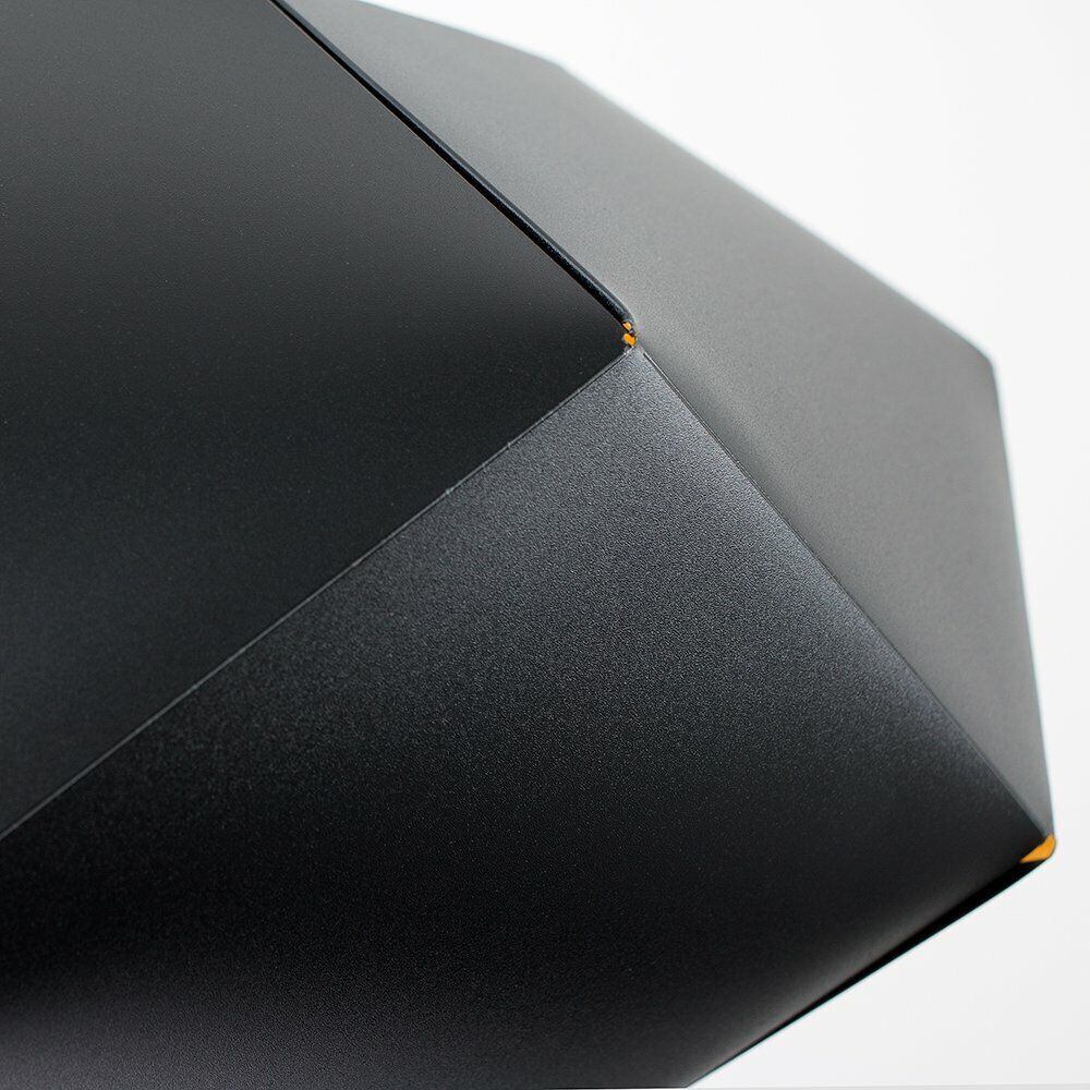Modern Designer Style Geometric Design Pendant Light Shade (Black & Gold Finish)