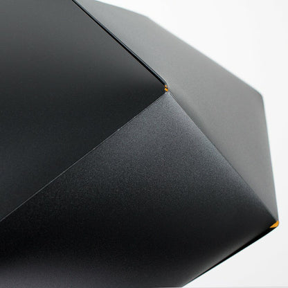 Modern Designer Style Geometric Design Pendant Light Shade (Black & Gold Finish)